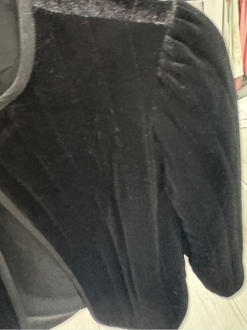 Sanctuary Quilted Velvet Open-Front Jacket - Charcoal - Picture 3 of 5